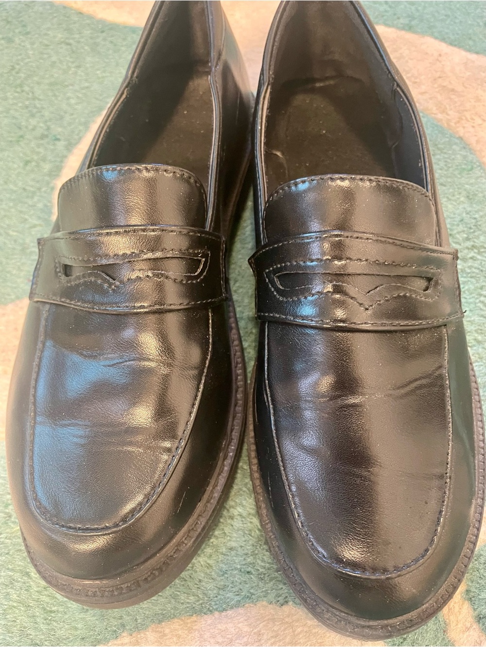 SHEIN Women's Black Slip-On Penny Loafers